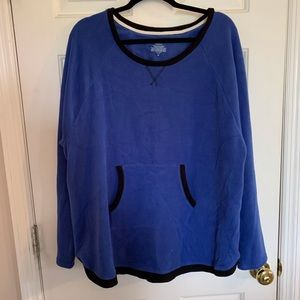 Cuddl Duds plus size fleece lounge/pajama top, 3X